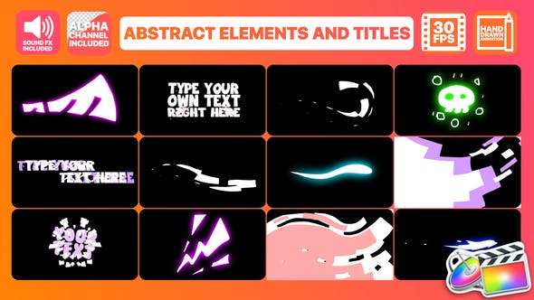 Abstract Elements And Titles | FCPX - Download Videohive 25413637