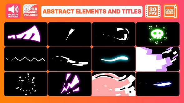 Abstract Elements And Titles | Premiere Pro MOGRT - 23860531 Videohive Download