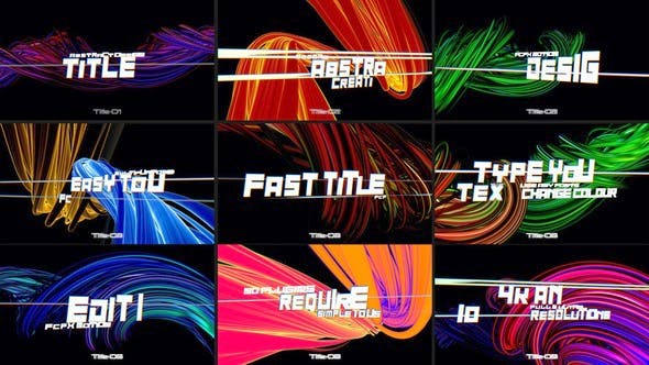 Abstract Fast Glitch Titles - 37580872 Videohive Download