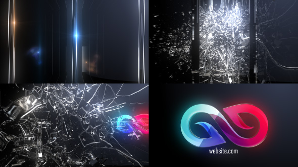 Abstract Glass Shatter Logo Opener - Download Videohive 21100554
