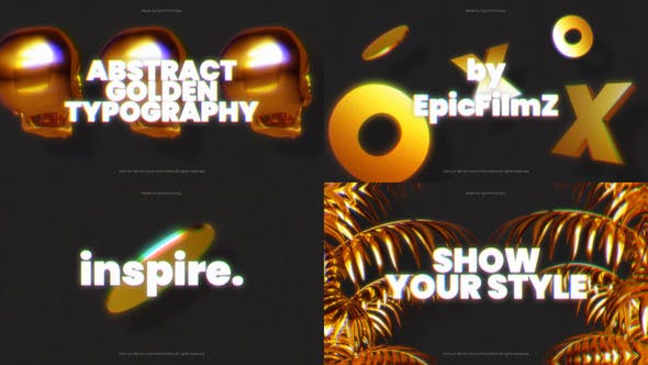 Abstract Golden Typography - Videohive 33472237 Download