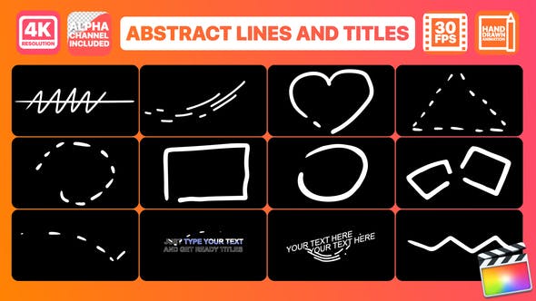 Abstract Lines And Titles | Final Cut Pro - 24222952 Videohive Download