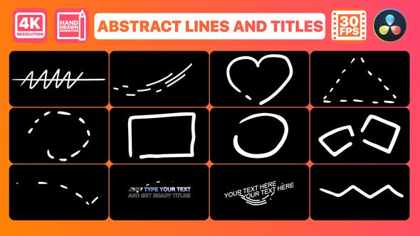 Abstract Lines & Titles for DaVinci Resolve - Videohive 34936646 Download