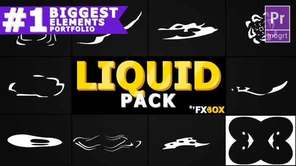 Abstract Liquid Elements | Premiere Pro MOGRT - Videohive Download 22921860