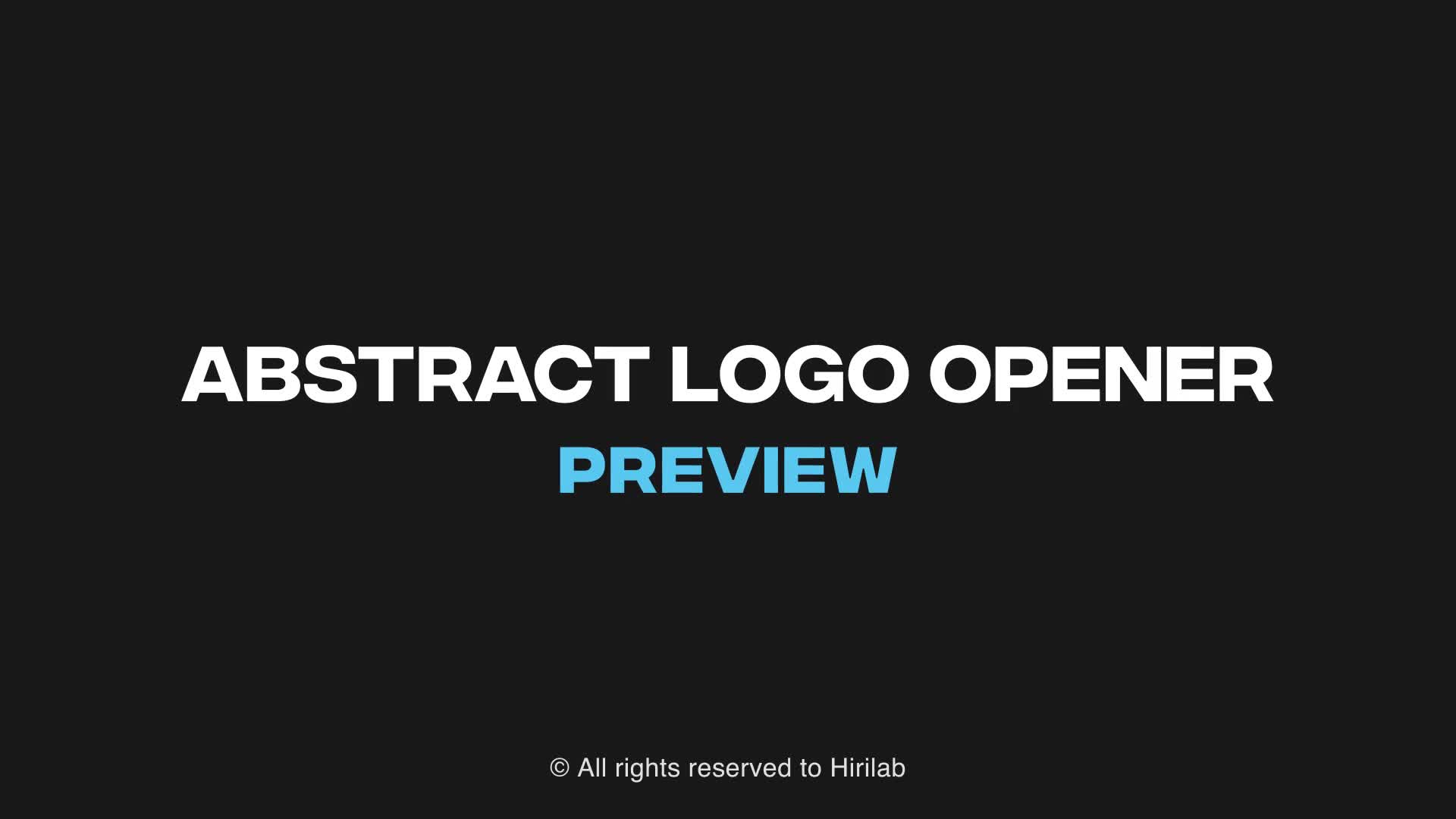 Abstract Logo Opener Videohive 37650262 After Effects Image 1