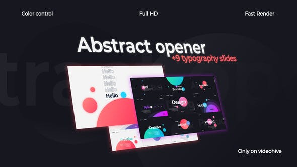 Abstract Opener | Typography Slides - Download 23915040 Videohive