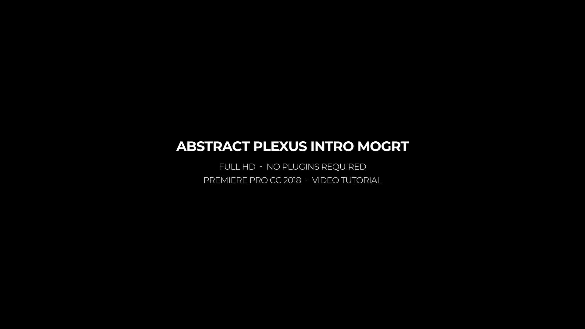 Abstract Plexus Intro Mogrt Videohive 22810390 Premiere Pro Image 1