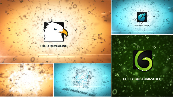 Abstract Random Letters Logo Reveal - Download Videohive 6403524