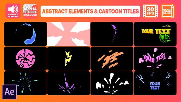 Abstract Shapes And Cartoon Titles | After Effects - Videohive 24740652 Download