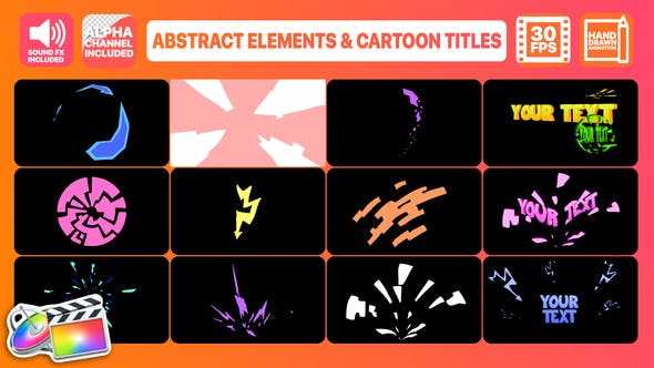 Abstract Shapes And Cartoon Titles | FCPX - Videohive 25507153 Download