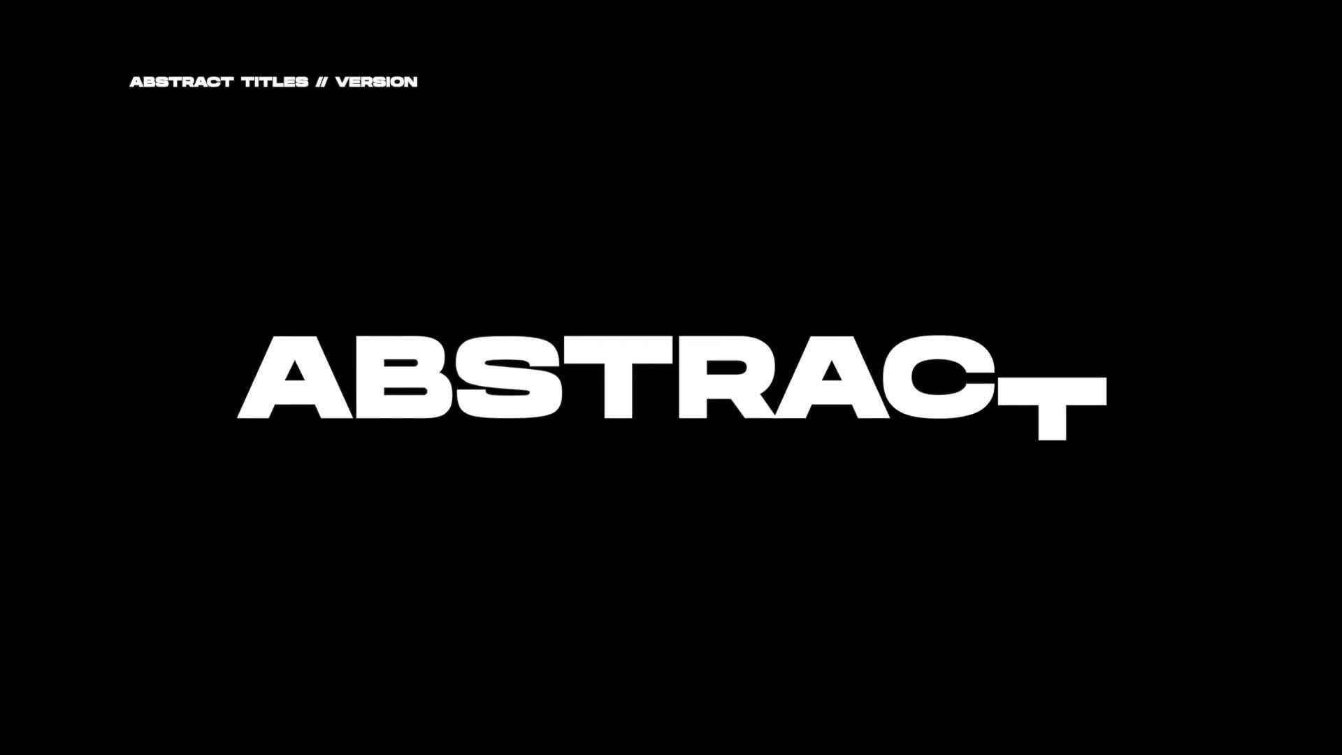 Abstract Titles | After Effects Videohive 38001517 After Effects Image 1