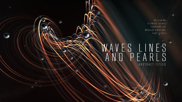 Abstract Titles | Wave Lines and Pearls - 25798077 Videohive Download