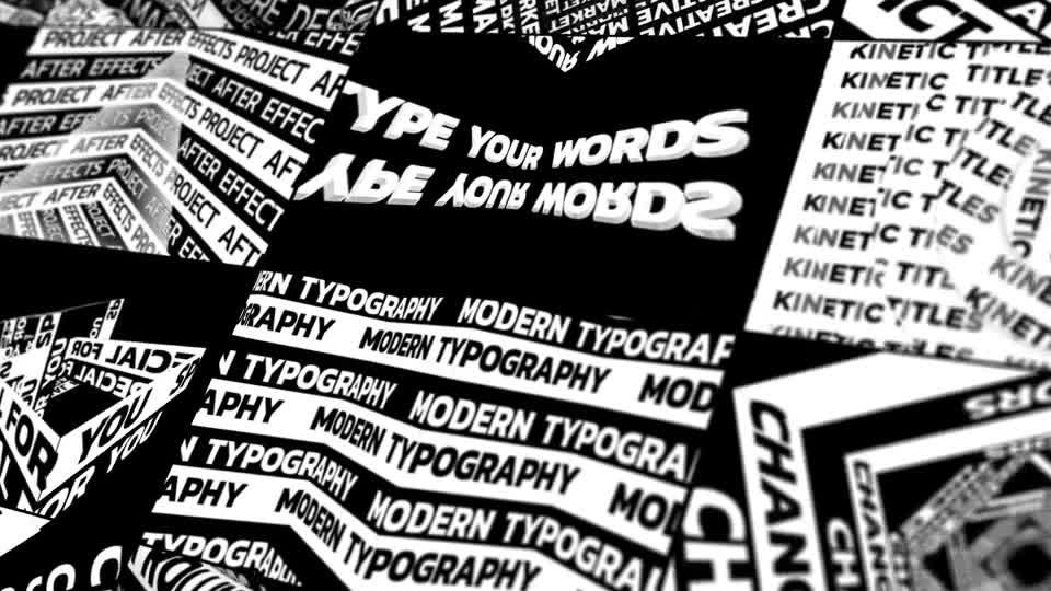 Abstract Typography // Black and White Posters Videohive 25564260 After Effects Image 1