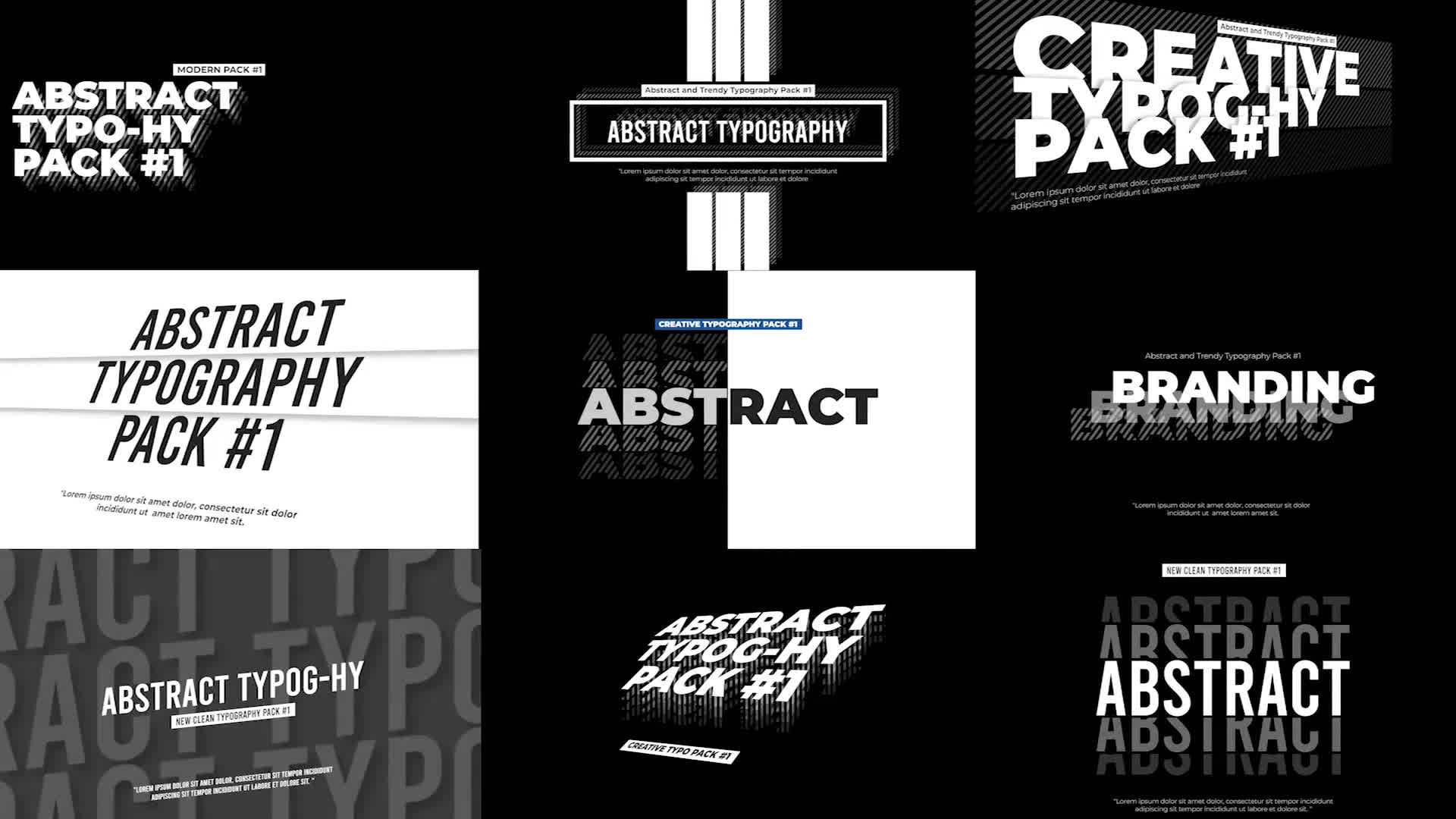 Abstract Typography Pack V1 Videohive 29991717 Premiere Pro Image 1