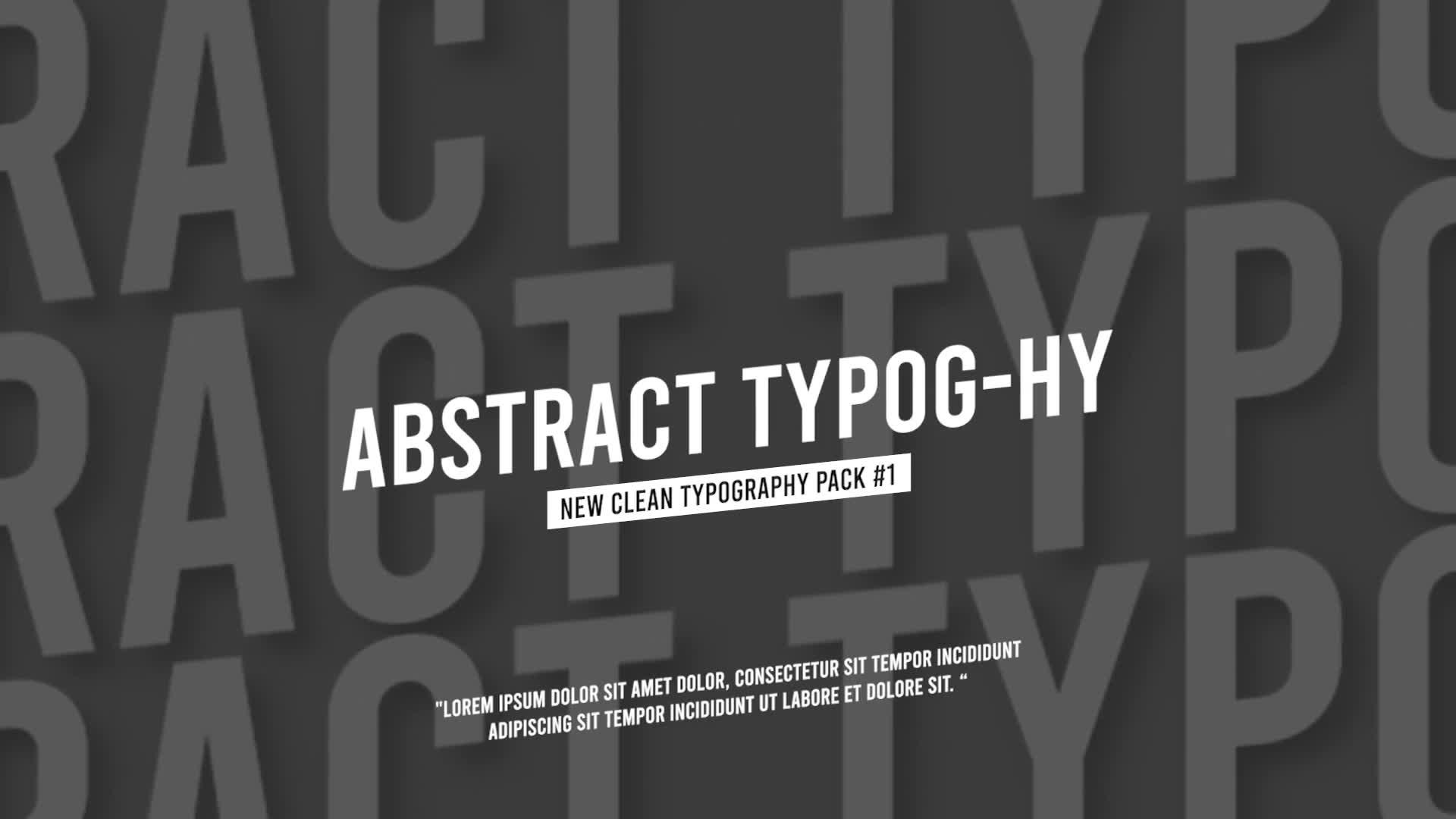 Abstract Typography Pack V1 Videohive 29991717 Premiere Pro Image 3