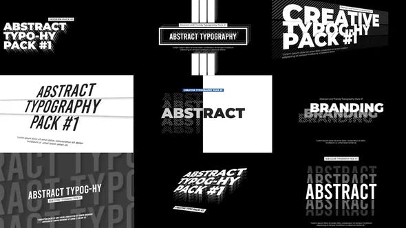 Abstract Typography Pack V1 - Download Videohive 29991717