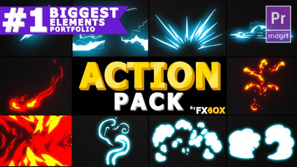 Action Elements Pack | Premiere Pro MOGRT - Download 23863508 Videohive