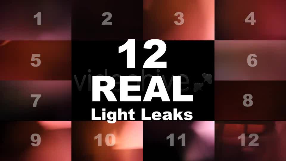 Actual Light Leaks, Burns & Lens Flares (12 Pack)  Videohive 2633425 Stock Footage Image 1