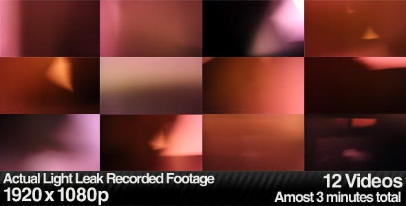 Actual Light Leaks, Burns & Lens Flares (12 Pack)  - Videohive Download 2633425