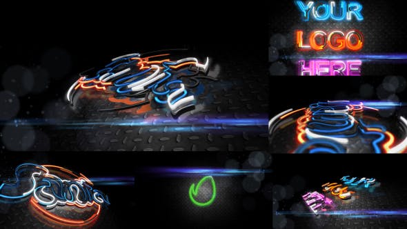 Advance 3D Extrudes III ( Animated Neon Strokes ) - Videohive Download 19323146