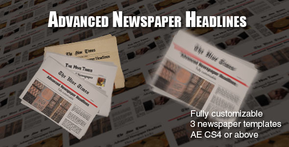 Advanced Newspaper Headlines - Download Videohive 1360941