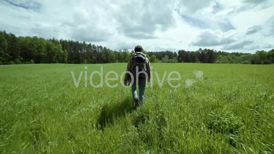 Adventurer Hiking In Beautiful Landscape  Videohive 11718012 Stock Footage Image 11
