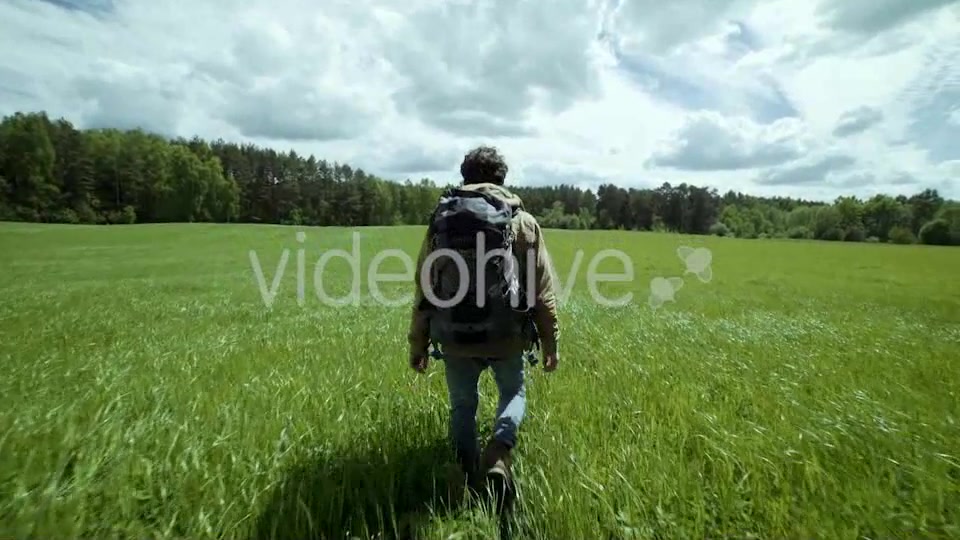 Adventurer Hiking In Beautiful Landscape  Videohive 11718012 Stock Footage Image 4
