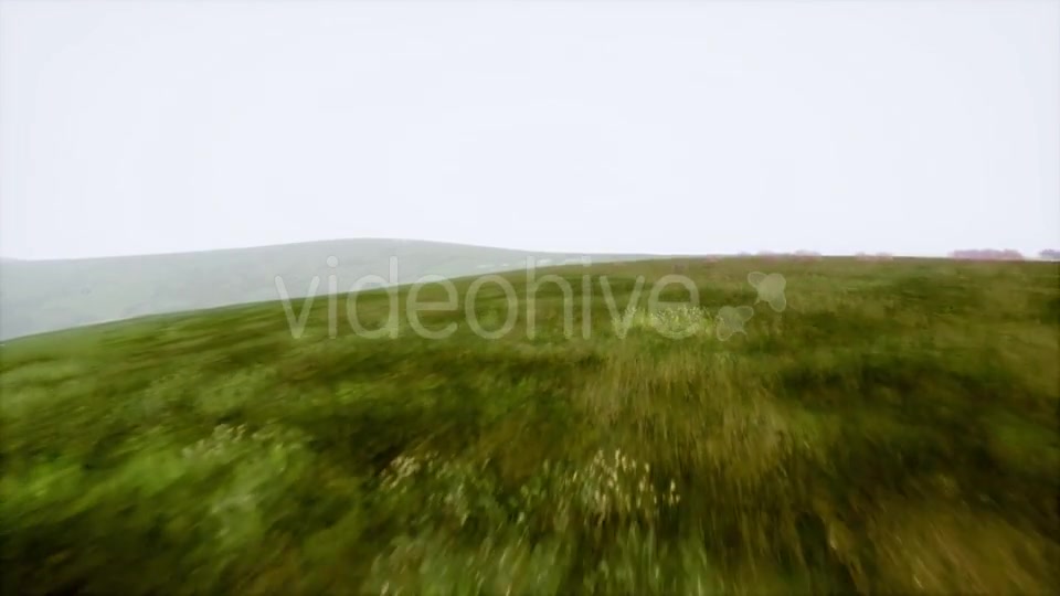 Aerial Green Hills Landscape in Fog - Download Videohive 21532066