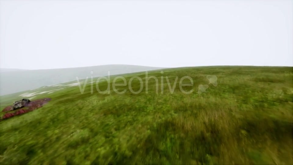 Aerial Green Hills Landscape in Fog - Download Videohive 21532066