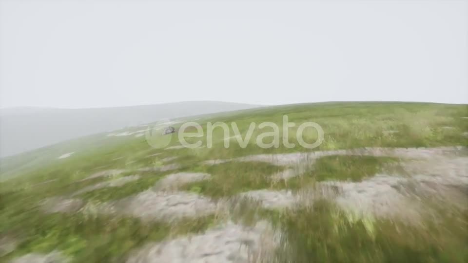 Aerial Green Hills Landscape in Fog - Download Videohive 21743218