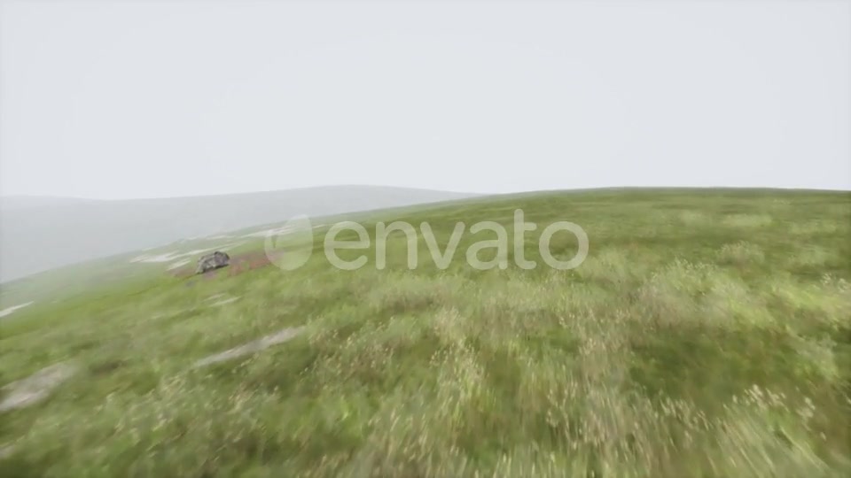 Aerial Green Hills Landscape in Fog - Download Videohive 21743218