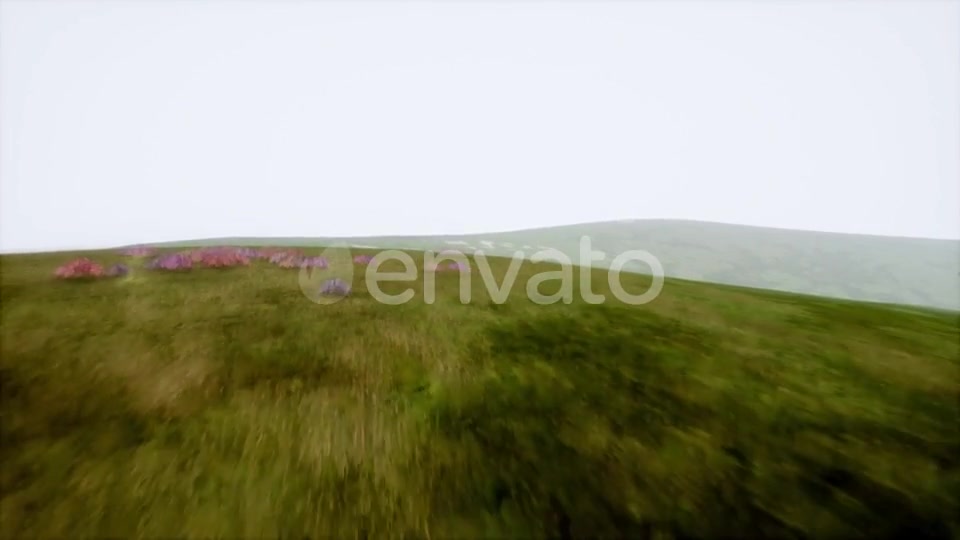Aerial Green Hills Landscape in Fog - Download Videohive 21902319