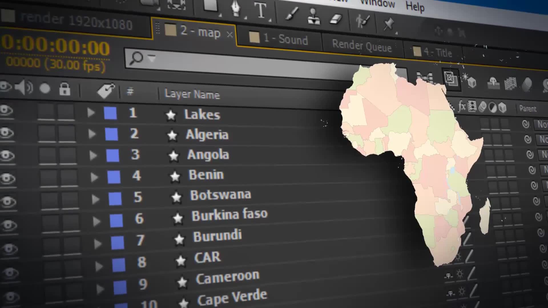 Africa Animated Map Africa Map Kit Videohive 24353996 After Effects Image 2