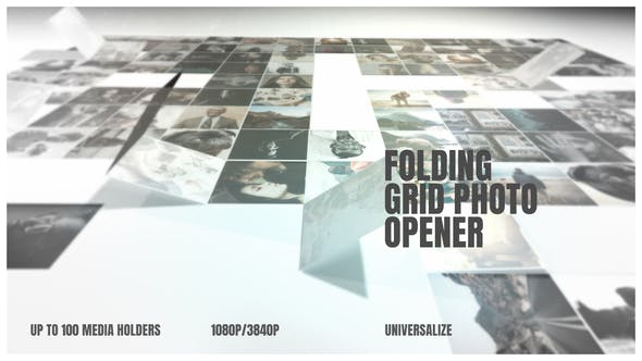 After Effects Folding Photo Grid Opener - Videohive 25289061 Download