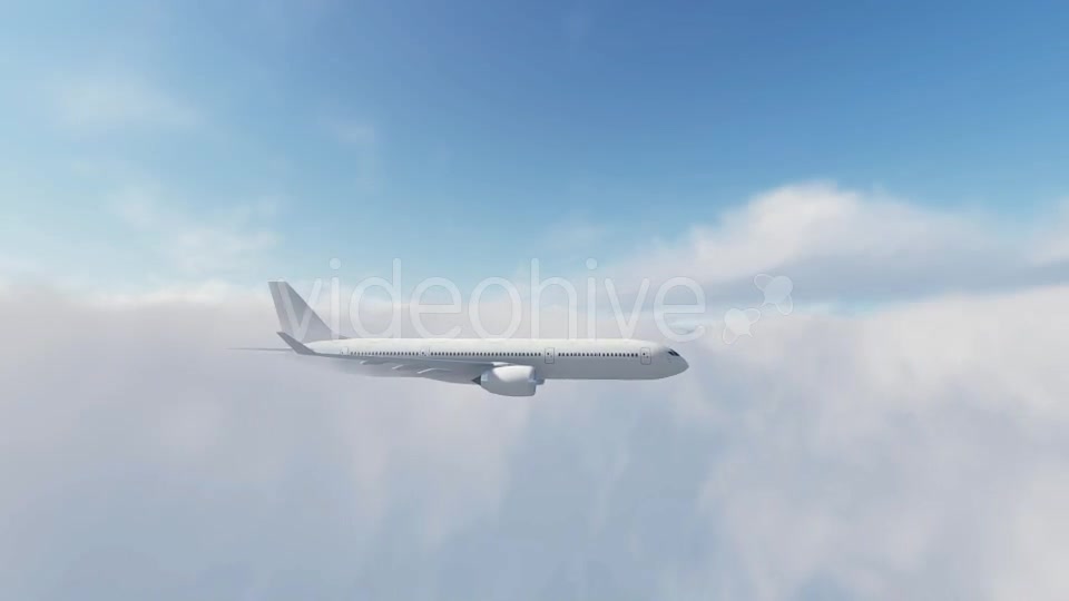 Airbus Plane Fly Over Sunset - Download Videohive 16768096