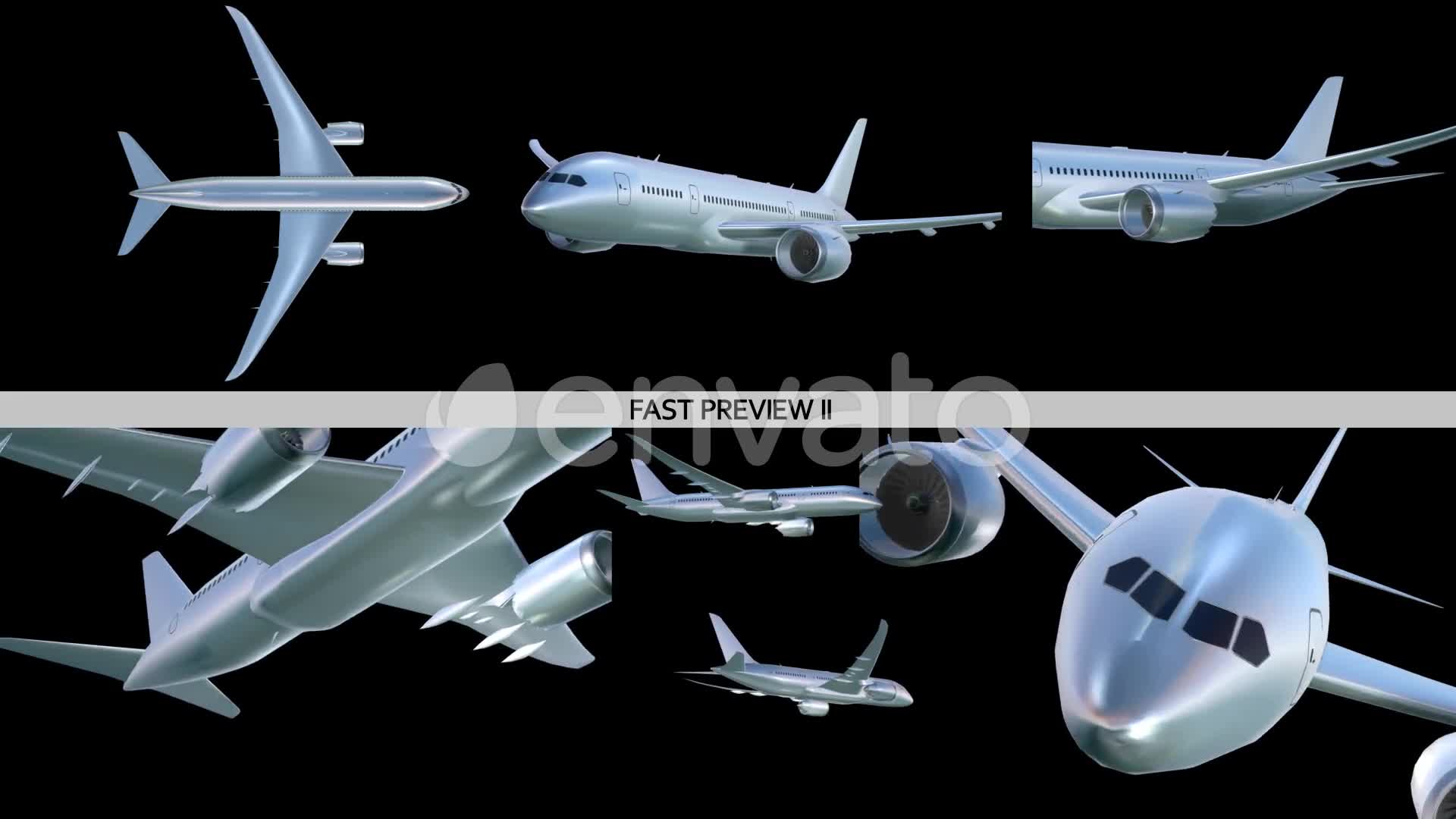 Airplane On Alpha Channel Videohive 3925960 Motion Graphics Image 1
