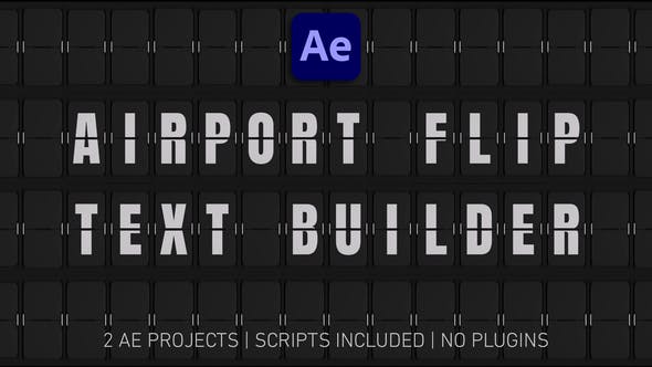 Airport Flip Board Text Builder Scripts included - Download 47449084 Videohive