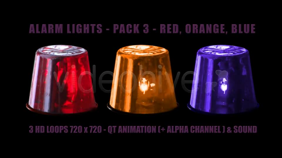 Alarm Light Pack 3 Videohive 1087623 Motion Graphics Image 2
