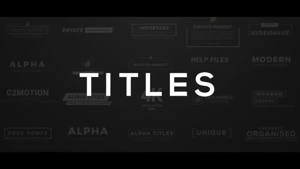 Alpha Titles - Download Videohive 20695760