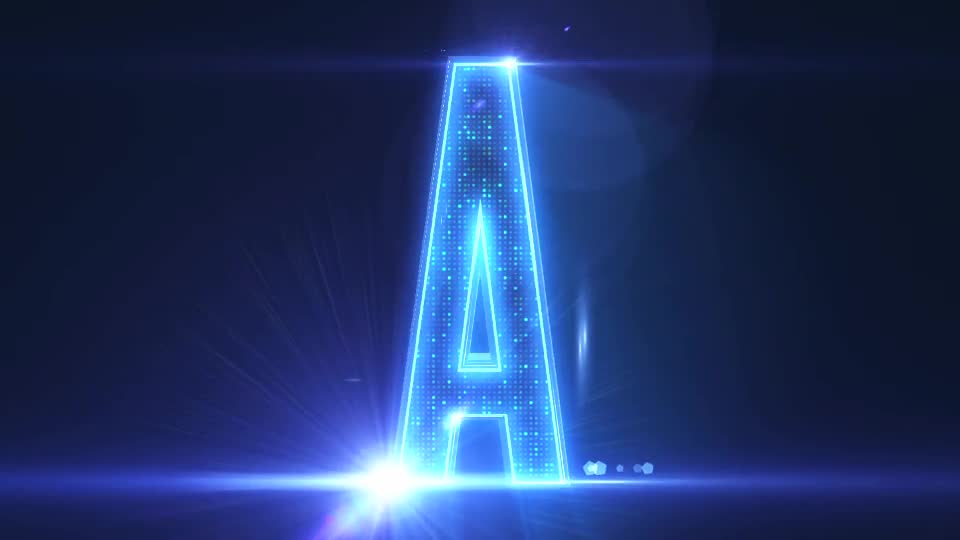 Alphabet 3D Neon LED Abc And Social Media Icons - Download Videohive 7608121