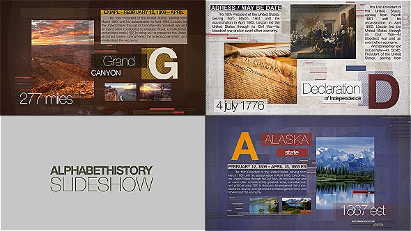 Alphabet of History Slideshow - Videohive Download 15810439