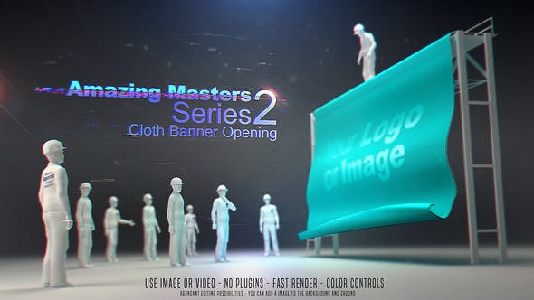Amazing Masters Series 2 Cloth Banner Opening - Videohive Download 26654396
