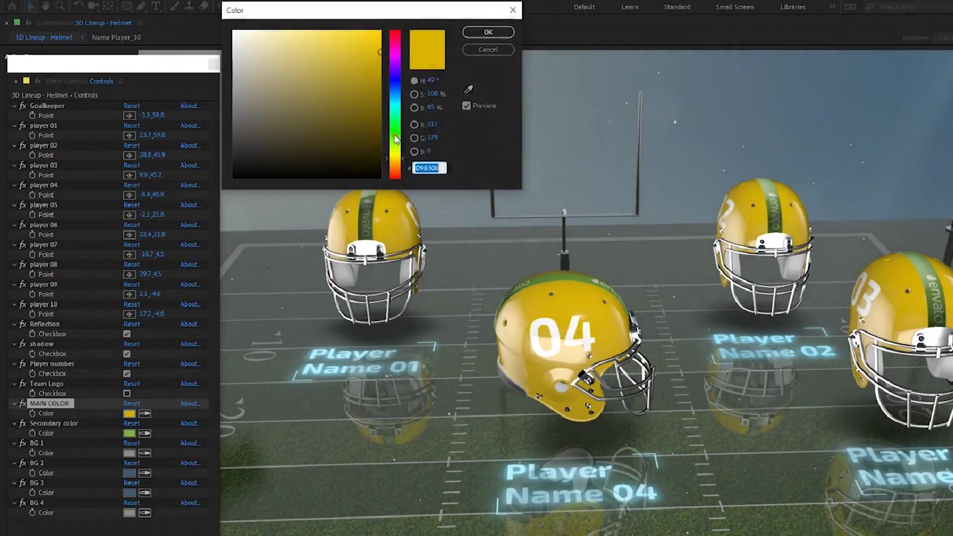 American Football Lineup Videohive 30954244 After Effects Image 4