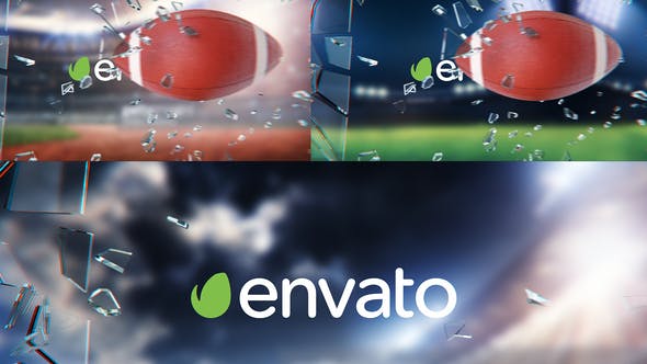 American Football Logo/Glass Shattering - Videohive Download 25886499