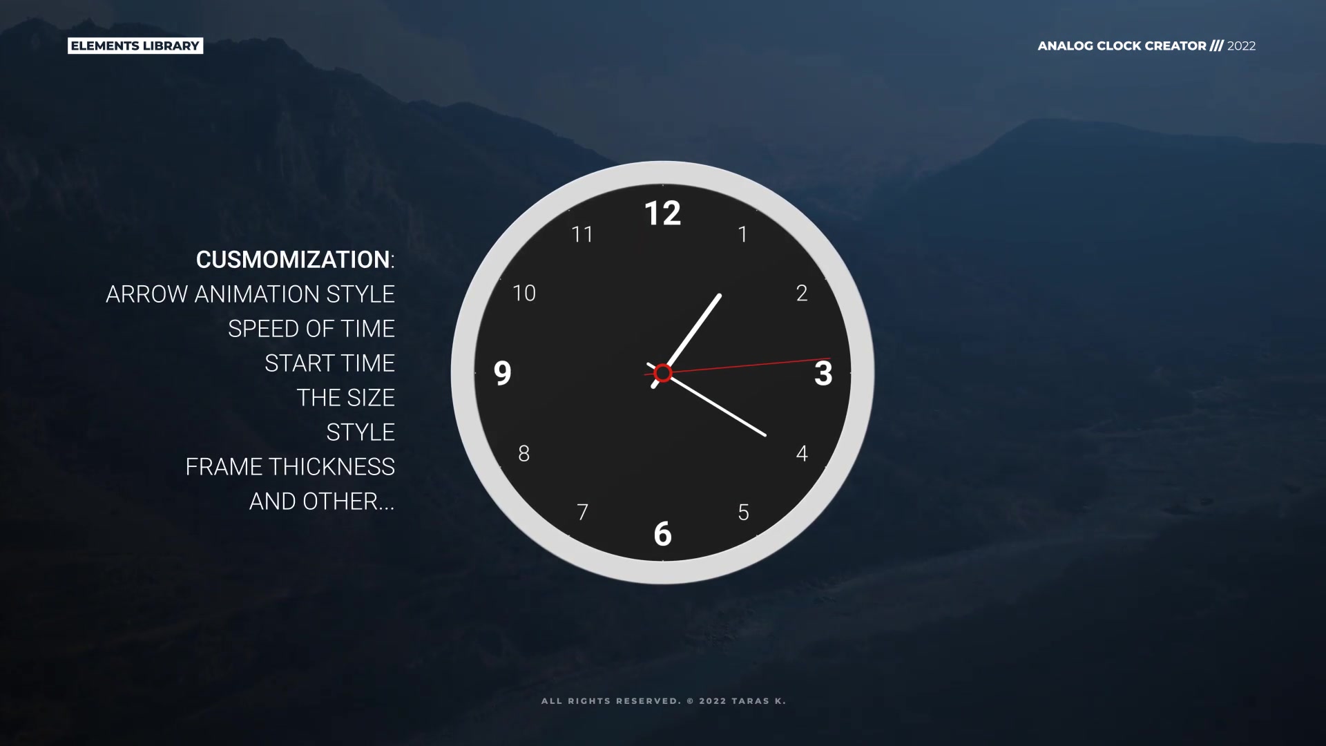 Analog Clock Creator | After Effects Videohive 36551274 After Effects Image 11