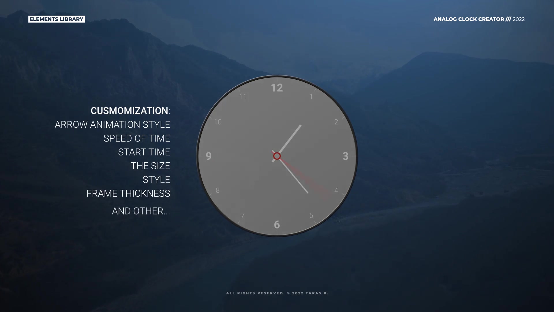 Analog Clock Creator | After Effects Videohive 36551274 After Effects Image 9