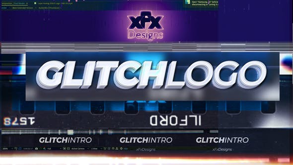 Analog Glitch Logo Intro Reveal - 25694829 Download Videohive