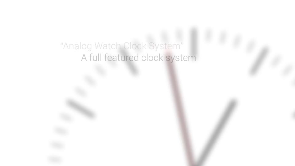 Analog Watch Clock System - Download Videohive 6674508