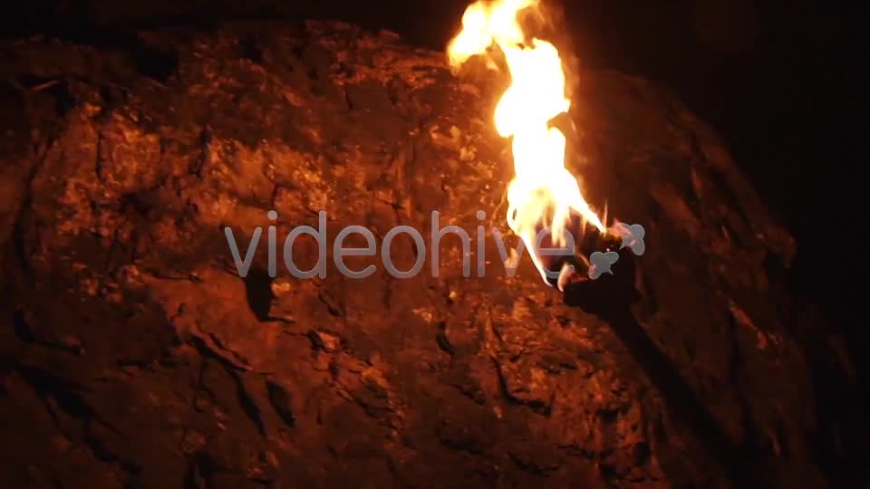 Ancient Torch in a Cave  Videohive 4192783 Stock Footage Image 1