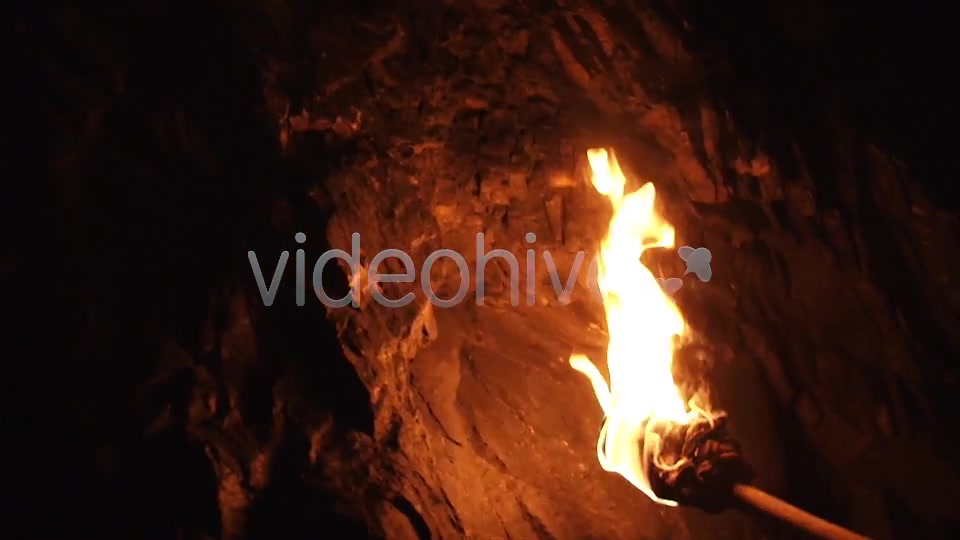 Ancient Torch in a Cave  Videohive 4192783 Stock Footage Image 3